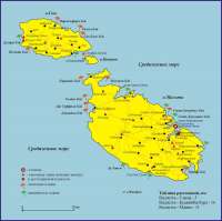 Мальта. Туристическая карта. Пляжи